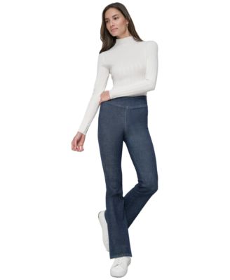 DKNY Jeans - Women's High-Rise Pull-On Flare Jeans