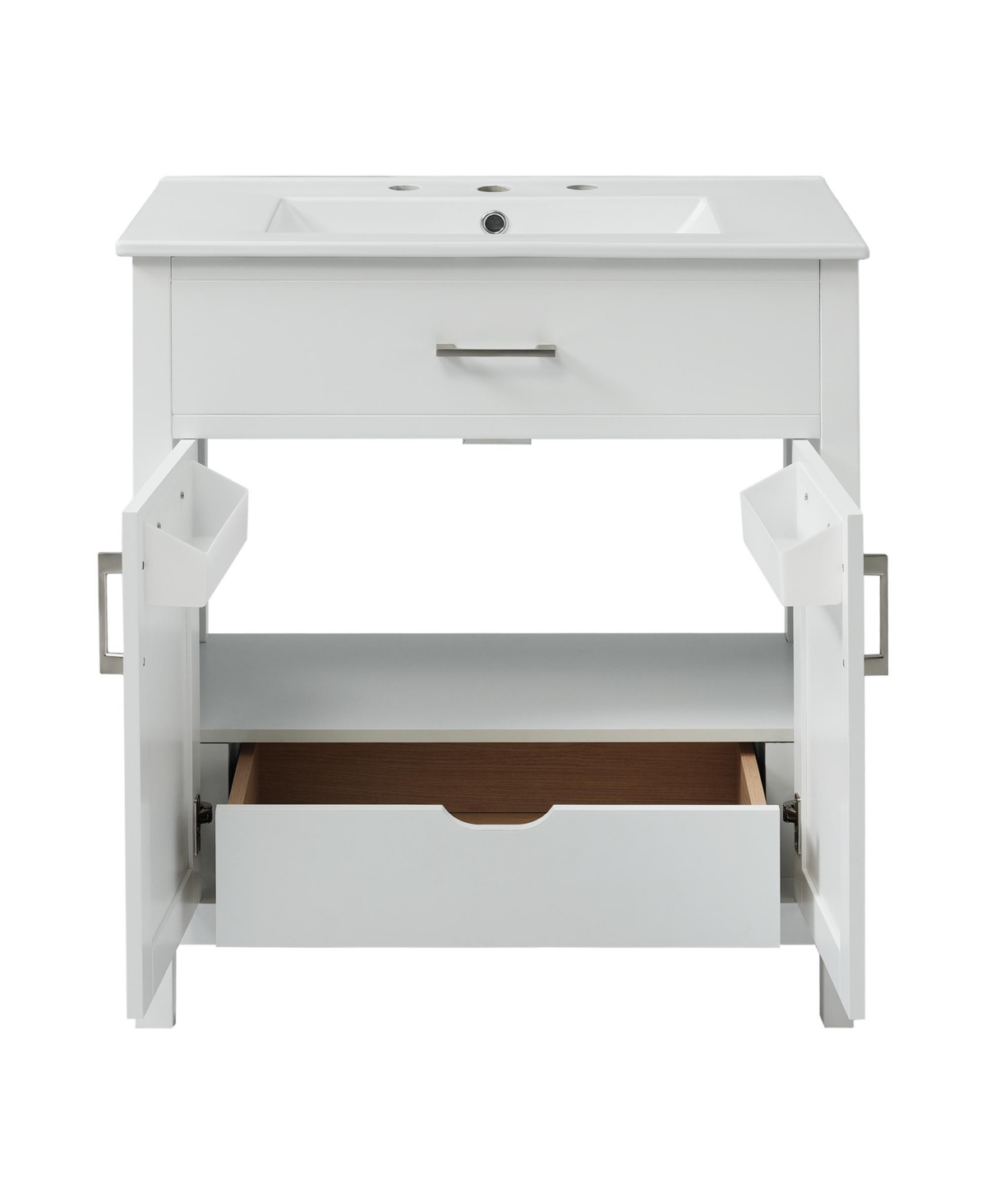 Streamdale Furniture 30-Inch Bathroom Vanity with Ceramic Sink and Ample Storage - The Perfect Choice for Small Bathrooms