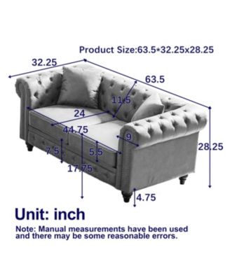  Contemporary Chesterfield Sectional Sofa with Buttons and Nails