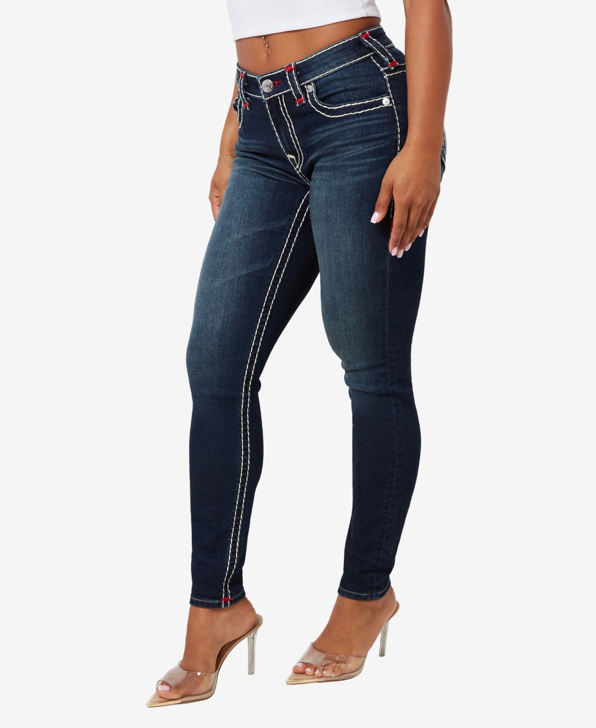 True Religion Women's Jennie Skinny Zipper Jeans