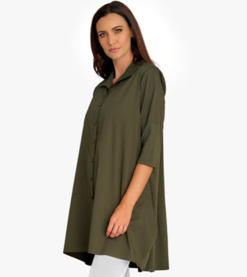 Women's 3/4 Sleeve Cotton and Jersey Tiburon Tunic
