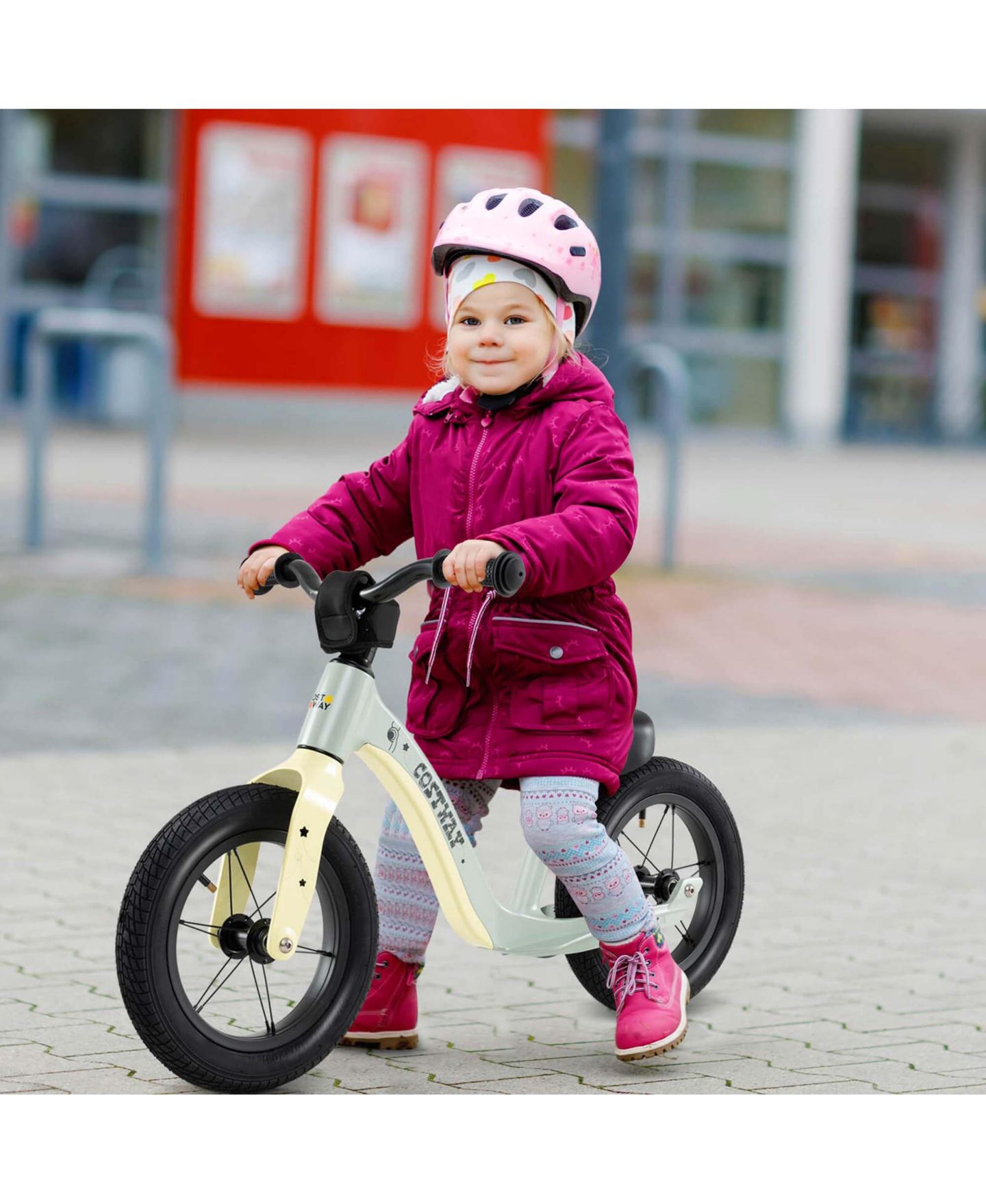 Детская игрушка Costway 12 Inch Lightweight No Pedal Balance Bike, 66 Lbs. Capacity, Ages 3+, цвет: Зелёный — фото 3