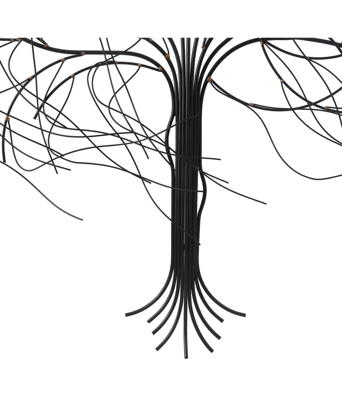 LuxenHomeMetal Windy Tree Wall Decor - Black