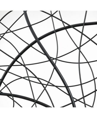 Large Black Abstract Square Metal Wall Decor