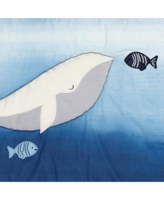 Bubbles & Squirt 3-Piece Whale/Ocean Aquatic Baby Crib Bedding Set