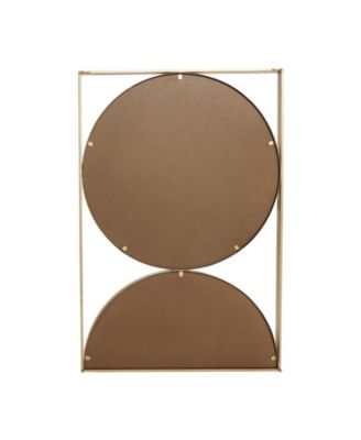 Gold Hourglass Frame Metal Modern Accent Wall Mirror