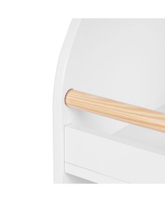 Children's Multi-Functional 3-Shelf Bookcase Toy Storage Bin, White