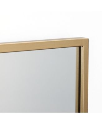 Cityscape Gold Metal Frame Rectangular Wall Mirror