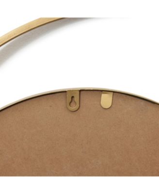Orbit Modern Gold Metal Frame Round Wall Mirror