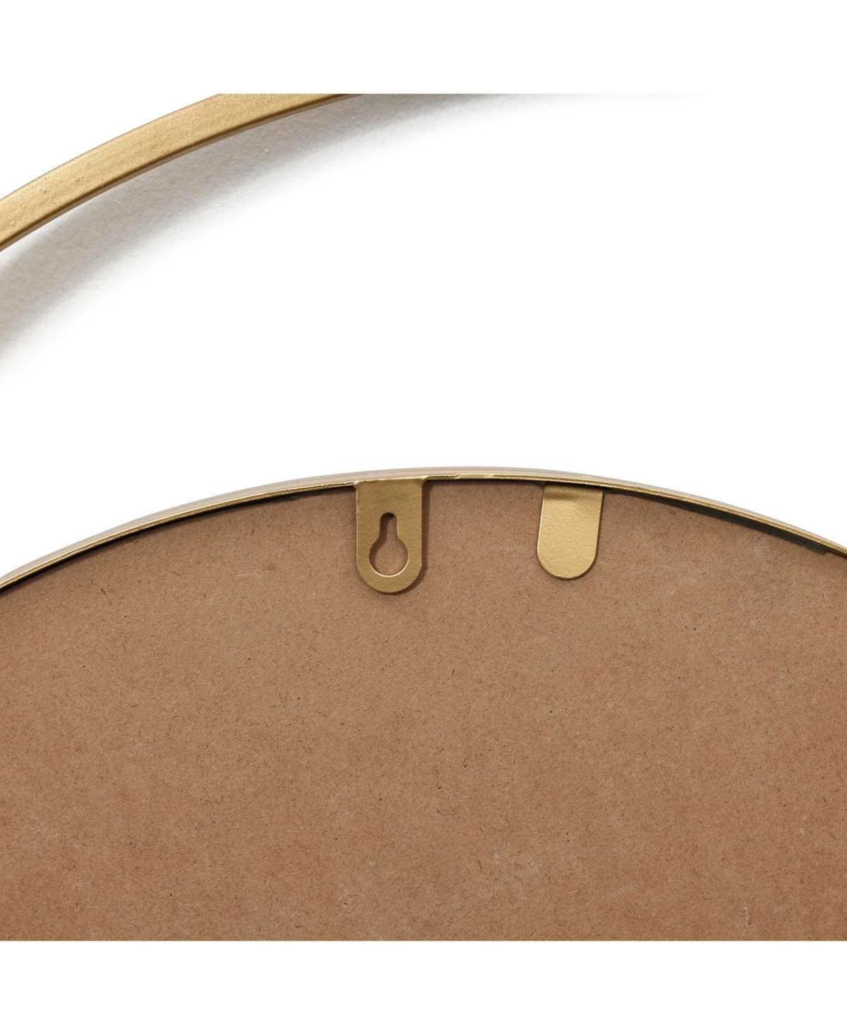 LuxenHome Orbit ModernMetal Frame Round Wall Mirror - Gold