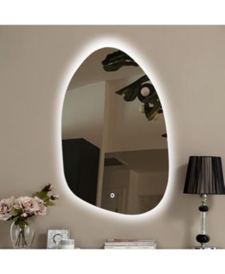 Asymmetrical Accent Wall Mirror with Lights