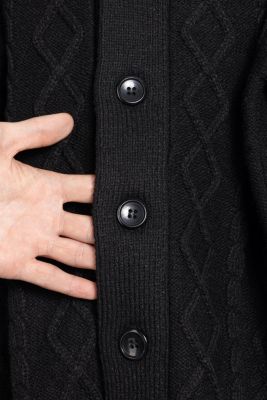 Boys Cable Knit Shawl Cardigan