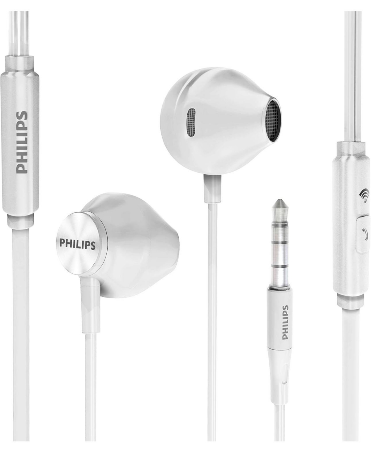 Philips Wired Earbuds - Neodymium Drivers, In-Line Mic, Ergonomic Design, Comfortable Fit, 3.5mm Jack, and Lightweight for Daily Use