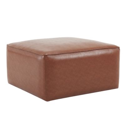 Streamdale Modern Faux Leather Ottoman Comfort, Style, and Versatility