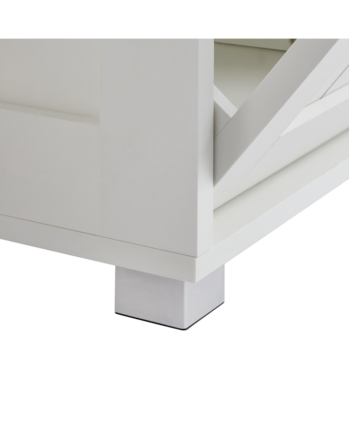 Streamdale Furniture Simplie Fun Two-Compartment Tilt-Out Trash Cabinet, Pet Proof Kitchen Trash Cabinet with Cutting Board, Free Standing Laundry Sor