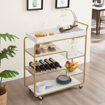 6-Tier Retro Wine Serving Cart