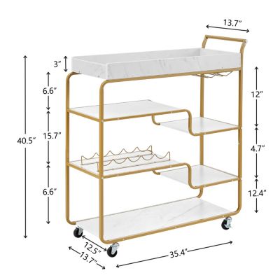 6-Tier Retro Wine Serving Cart