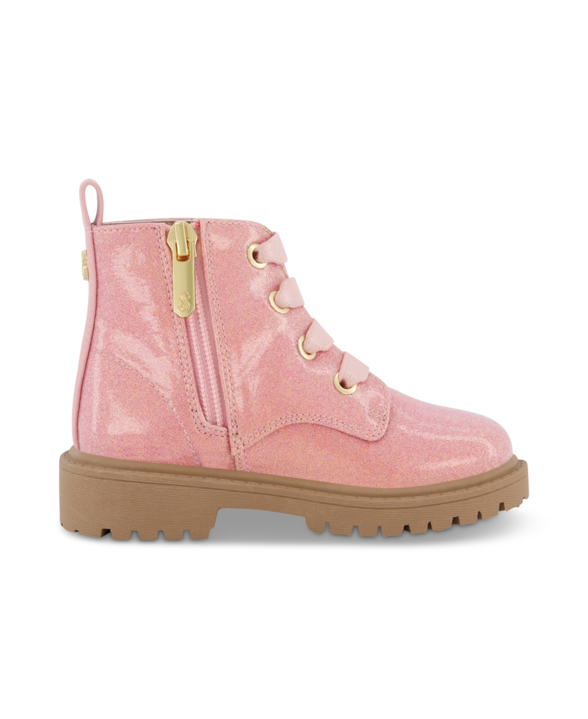 Shop Sam & Libby Toddler Girls Combat Emilia Moto Ankle Bootie In Blush