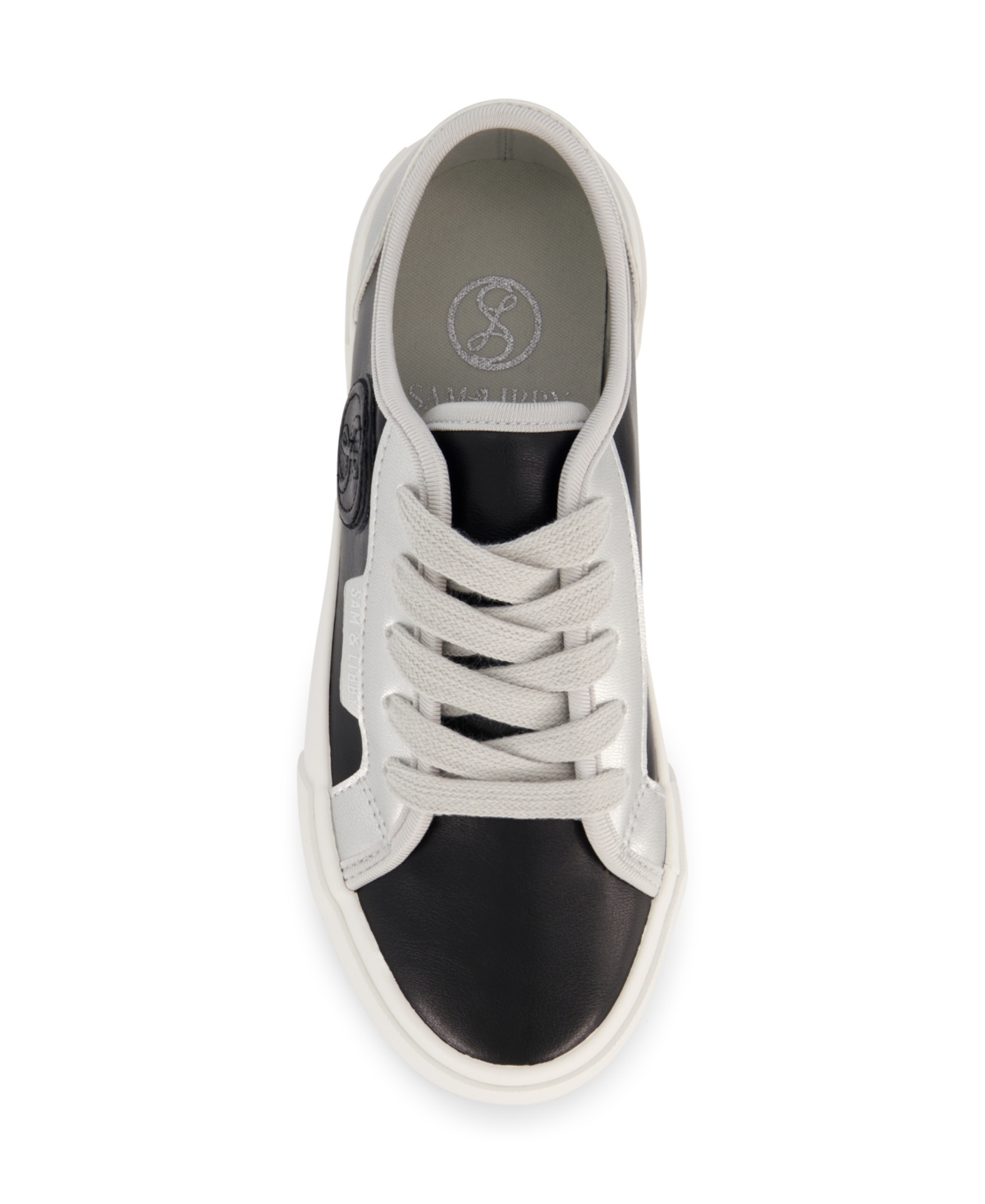 Sam & Libby Little And Big Girls Davie Dina Court Lace Up Sneaker In Black