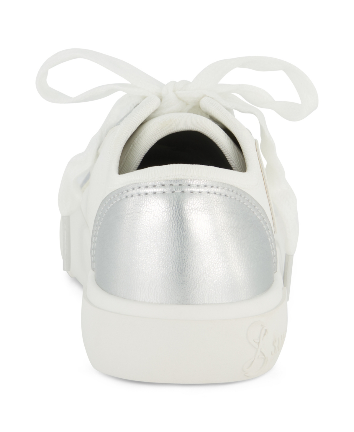 Sam & Libby Little And Big Girls Davie Dina Court Lace Up Sneaker In Silver