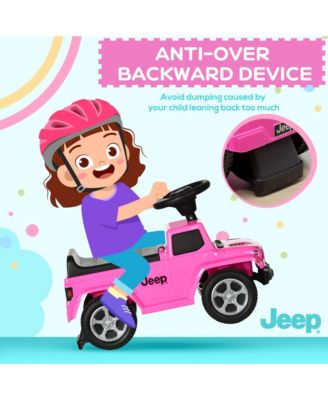 Kids Ride on Push Car, with Engine Sounds & Under-Seat Storage, Foot-to-Floor Ride on Sliding Car with Horn, Sit and Scoot Ride on Toy, Ages 1.5-3 Years, Pink