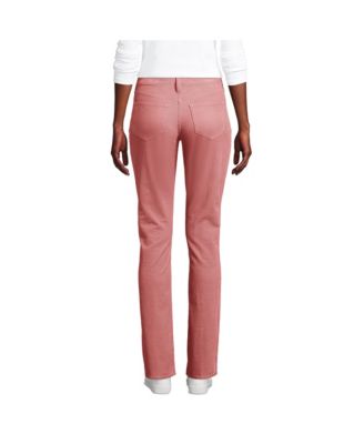 Petite Mid Rise Straight Leg Corduroy Pants