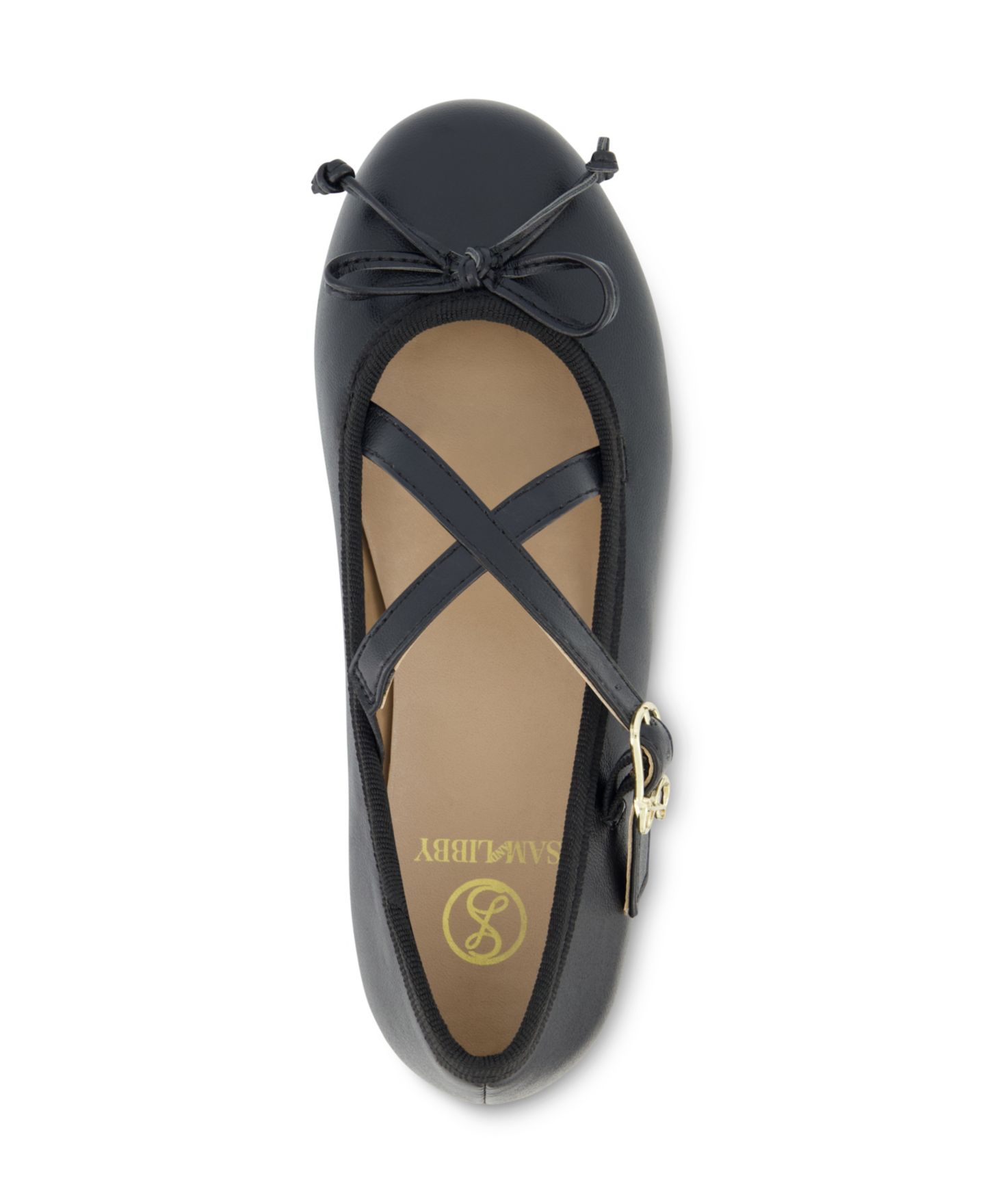 Балетки Sam and Libby Candice Crossover Iconic Ballet Flat для девочек, цвет: Чёрный — фото 5