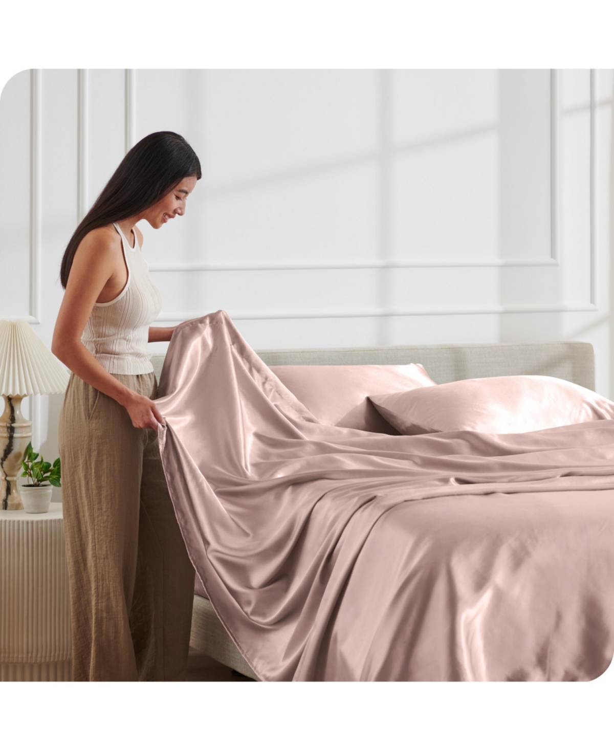 Bare Home Satin Sheet Set