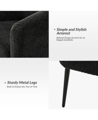 Hal Modern Boucle Armchair with Metal Leg