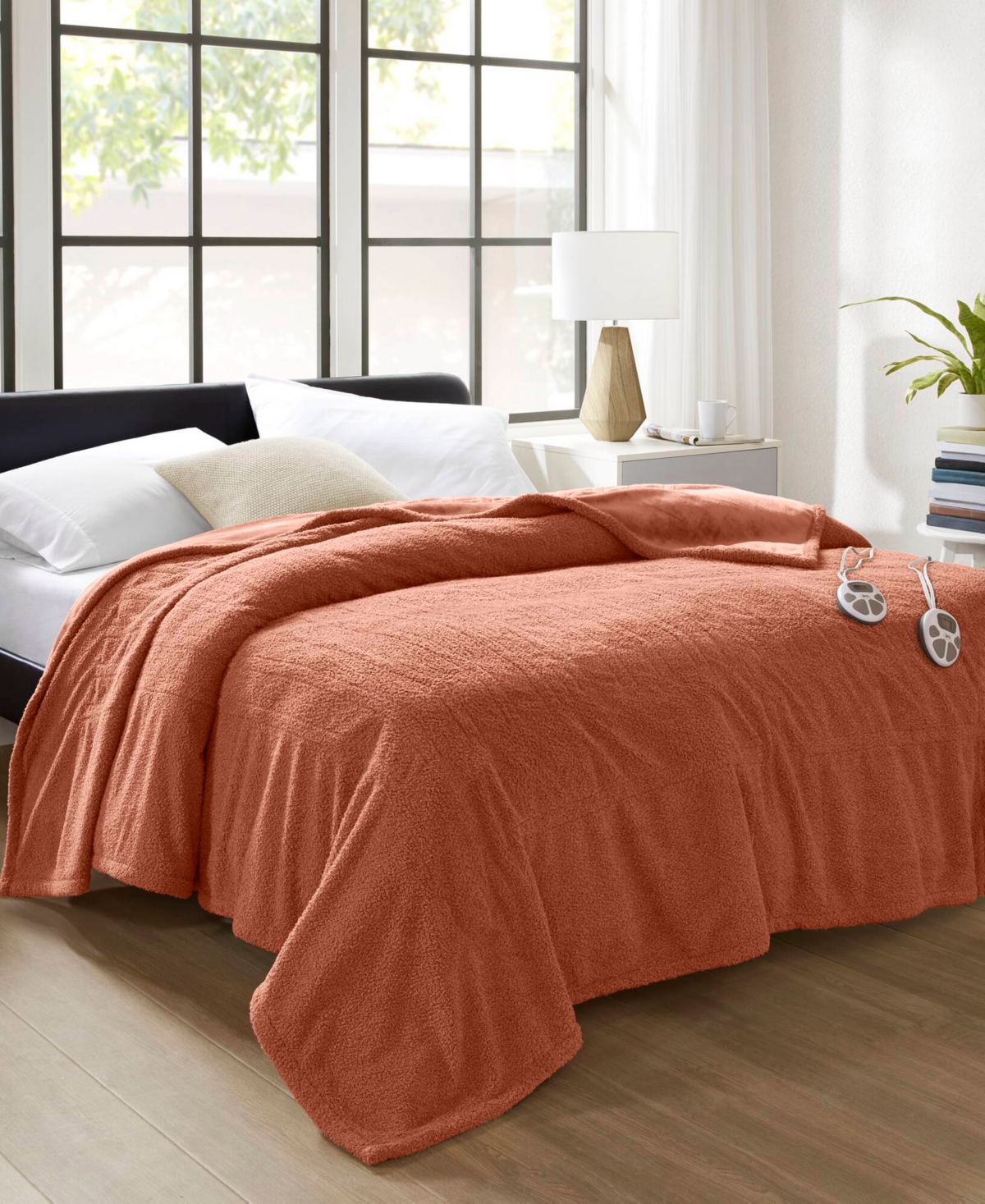 Serta Dream Soft Heated Blanket, Full In Rust