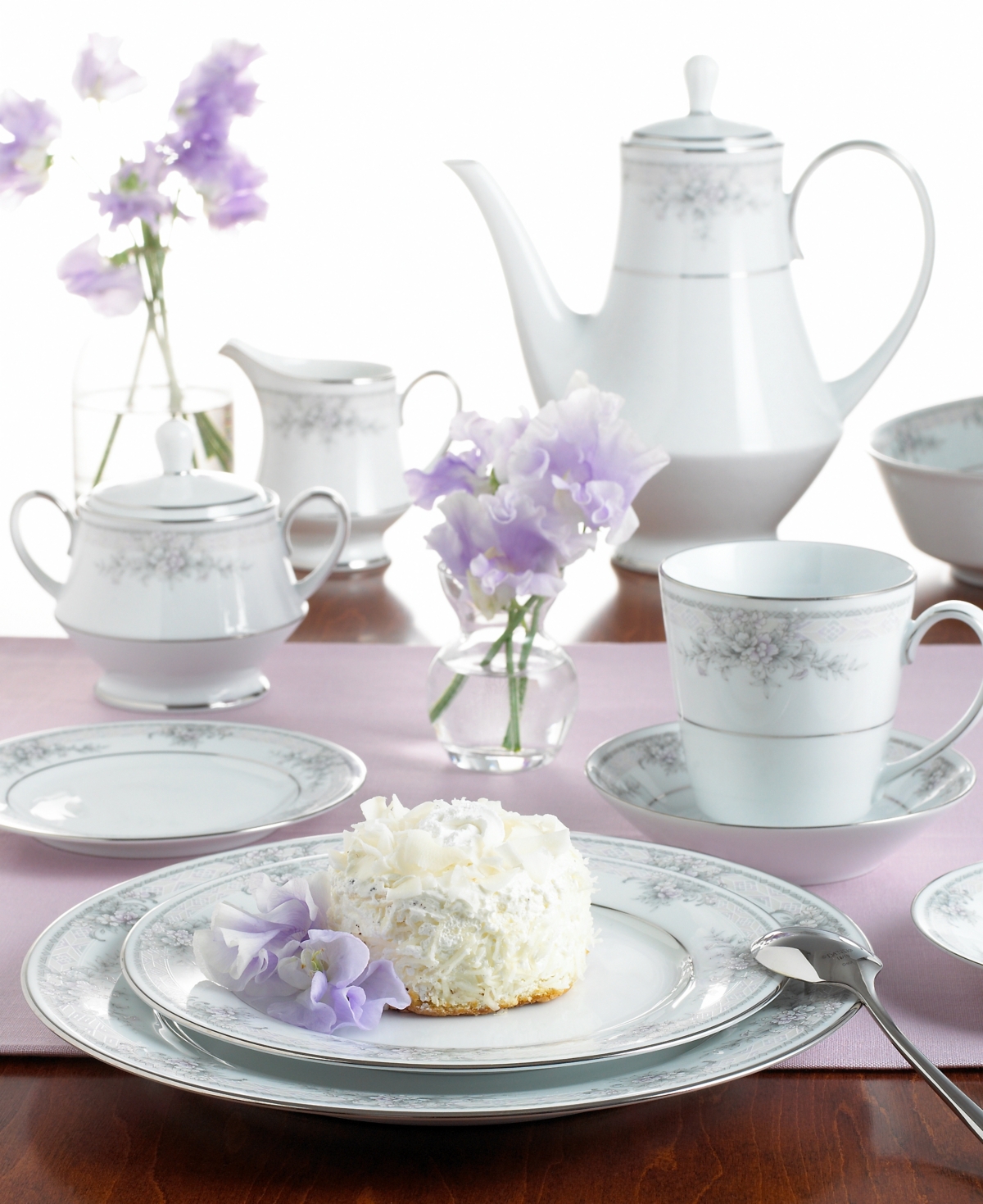 Noritake Sweet Leilani Sugar Creamer Set In White
