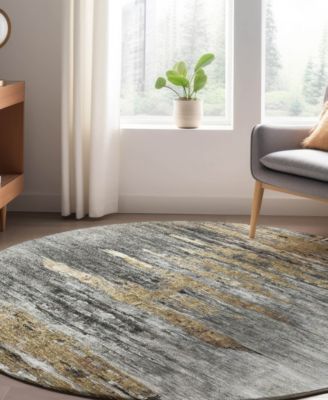 Trevi Washable TV14 8'x8' Round Area Rug