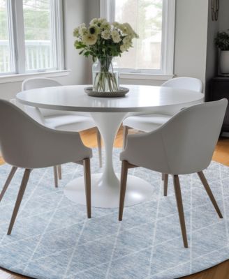 Lazio Washable LZ2 8'x8' Round Area Rug