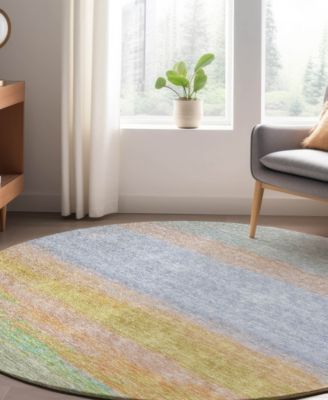 Trevi Washable TV2 8'x8' Round Area Rug