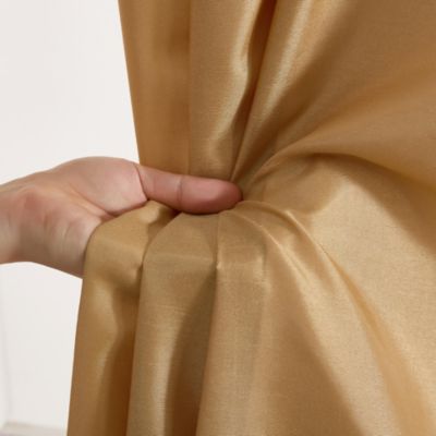 Jefferson Faux Silk Semi Sheer Light Filtering Microfiber Lined Grommet Lightweight Window Curtain Panels, Set of 2