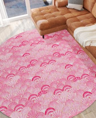 Seabreeze Washable SZ2 8'x8' Round Area Rug