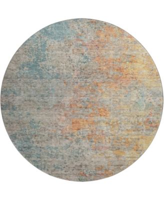 Trevi Washable TV13 8'x8' Round Area Rug