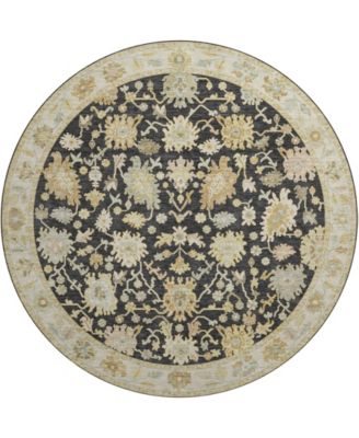 Hatay Washable HY2 8'x8' Round Area Rug