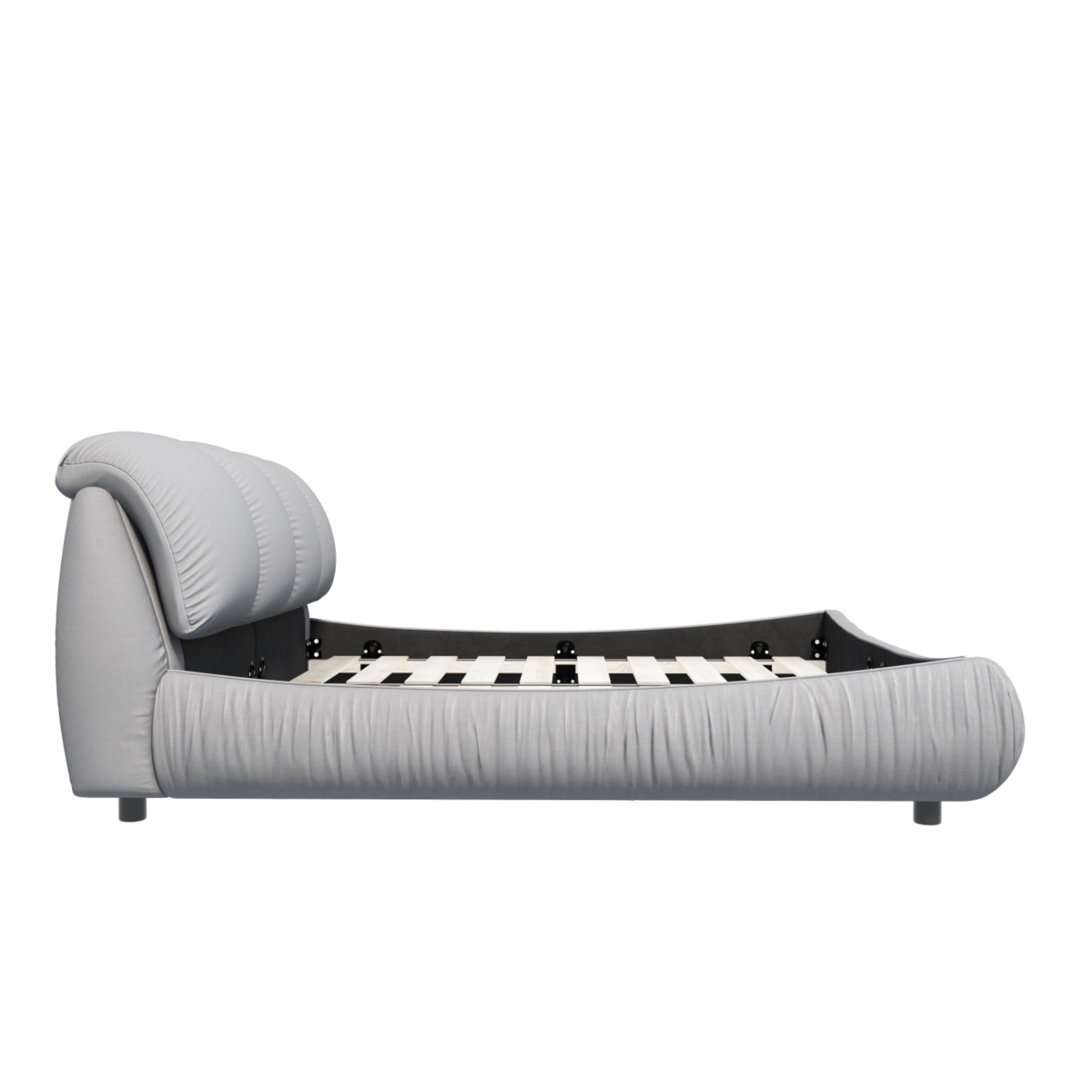 Streamdale Furniture Queen Upholstered Platform Bed with Padded Backrest