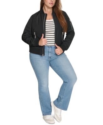 Trendy Plus Size Melanie Bomber Jacket