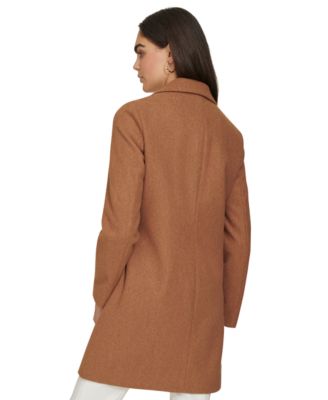 Women's Single-Breasted Notched-Collar Coat