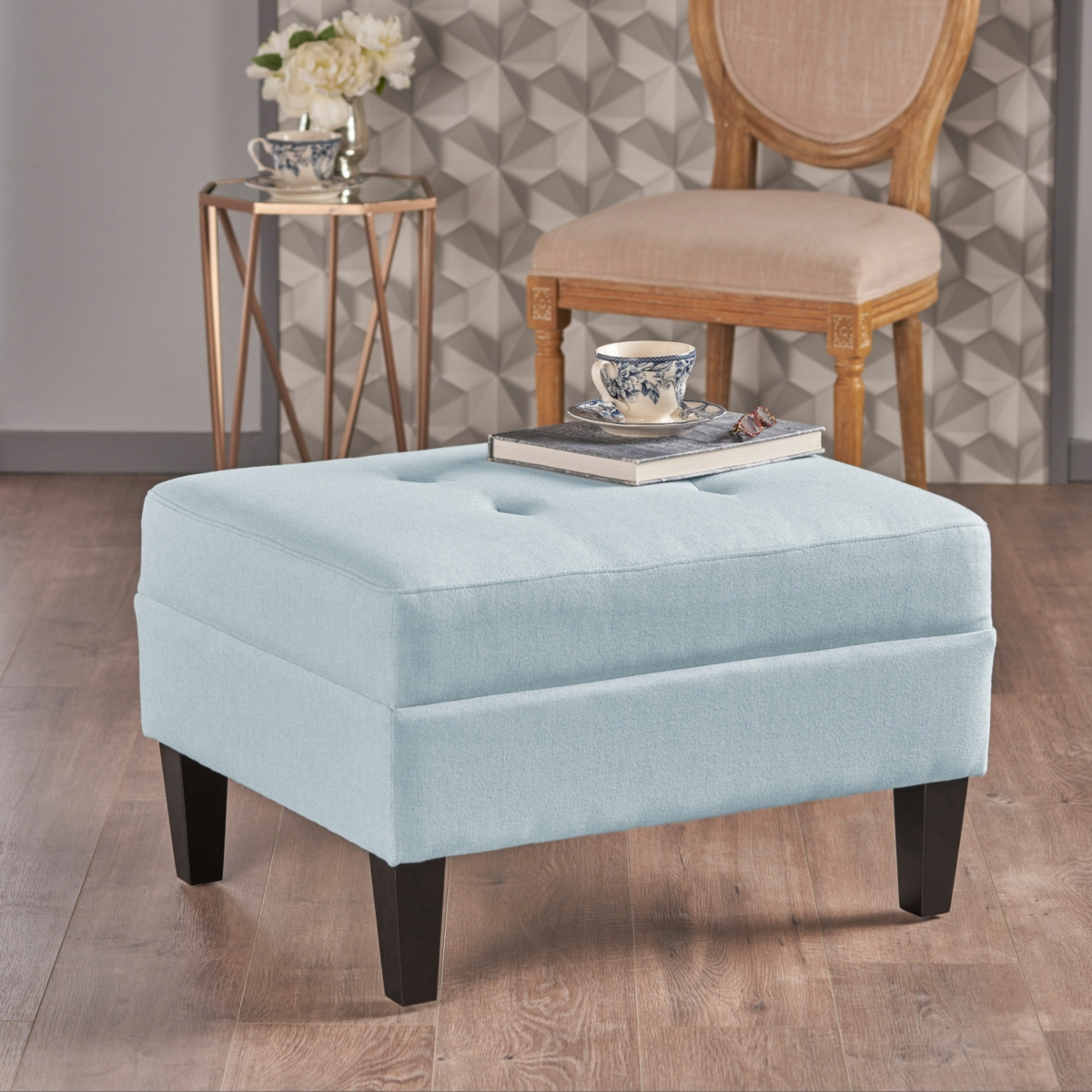 Streamdale Comfy Ottoman with Birch Legs Comfort and Style for Any Room