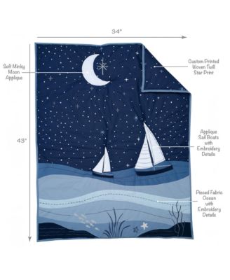 Little Skipper 3-Piece Sailboat Nautical Nursery Crib Bedding Set