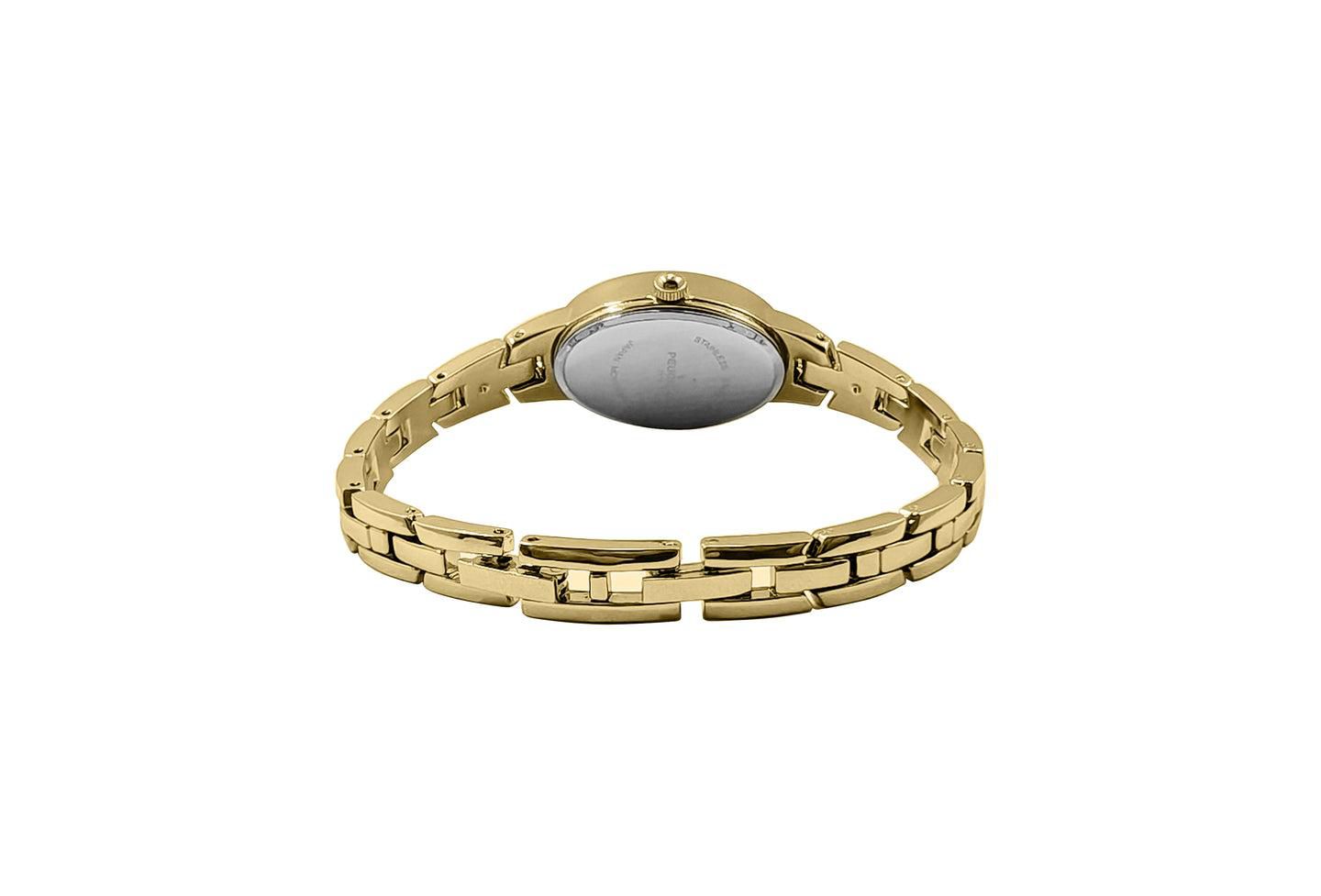 Женские часы Peugeot Gold 30x25mm Sun Moon Dial Link Bracelet Watch, цвет: Золотой — фото 2