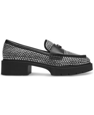 Women's Leah Crystal Platform Lug Loafer Flats
