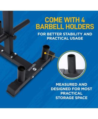 Weight Plate Rack with Barbell Holders, 800-Pound Capacity