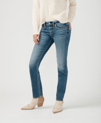 Women's Suki Mid Rise Curvy Fit Straight Jeans
