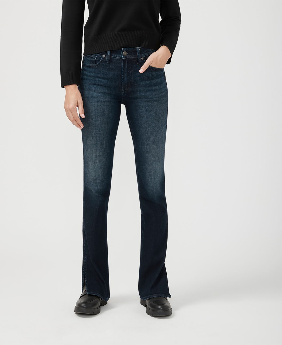 Silver Jeans Co. Infinite Fit Mid Rise Bootcut Jeans In Indigo In Indigo