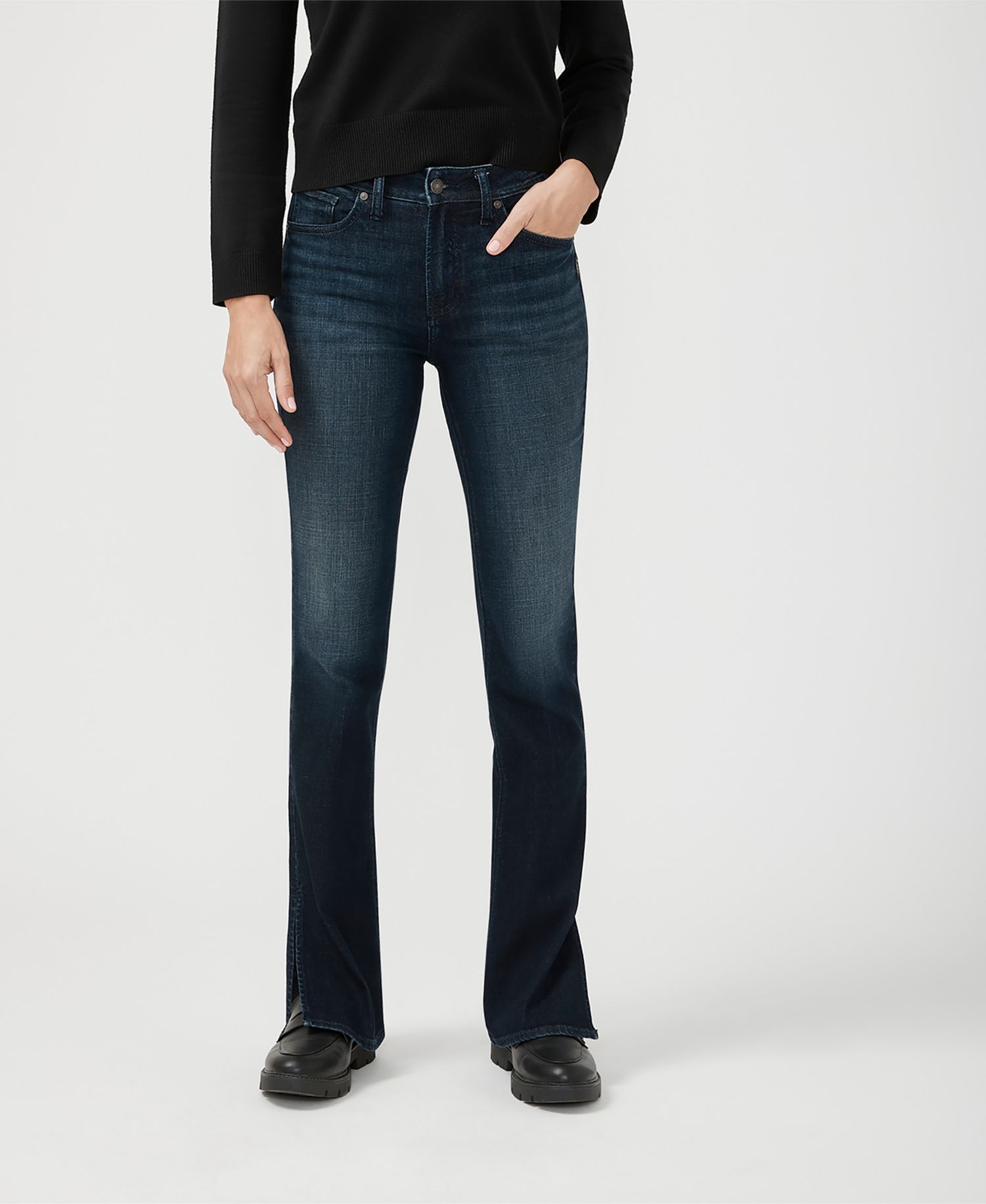 Women's Avery High Rise Curvy Fit Slim Bootcut Jeans