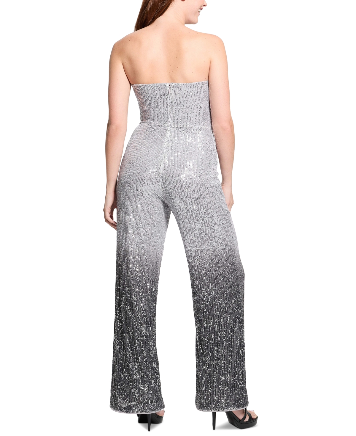 Guess Women's Gini Strapless Ombre Sequin Jumpsuit